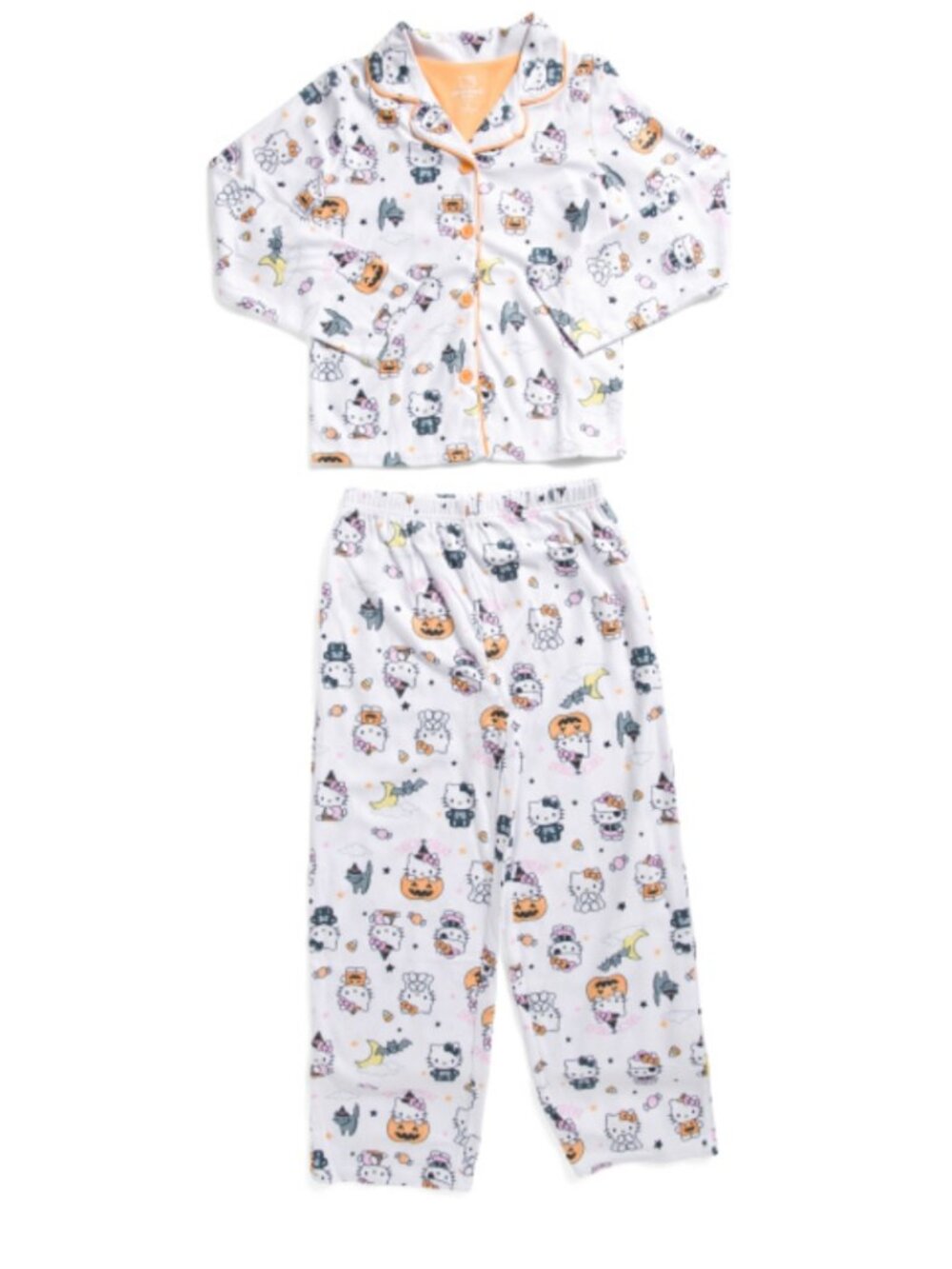 NWT HELLO KITTY Girls 2pc Hello Kitty Halloween Pajama Top & Matching Pants Set